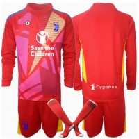 Camisa de time de futebol Juventus Goleiro Replicas 1º Equipamento Infantil 2024-25 Manga Comprida (+ Calças curtas)
